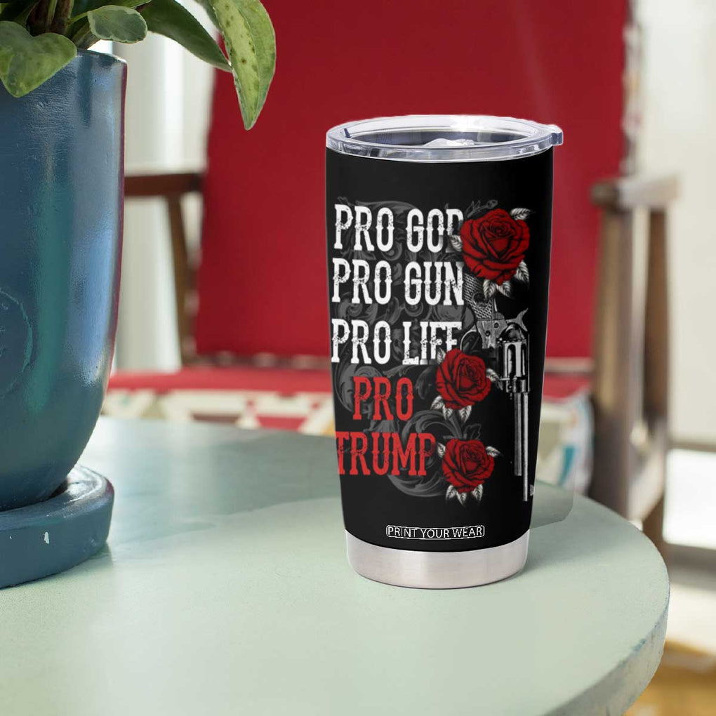 Trump Support Tumbler Cup Pro God Gun Life Pro Trump 2024 TB09 Print Your Wear