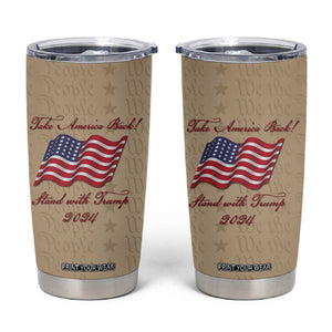 Trump 2024 Tumbler Cup Take America Back Stand With Trump TB09 Old Paper Print Your Wear