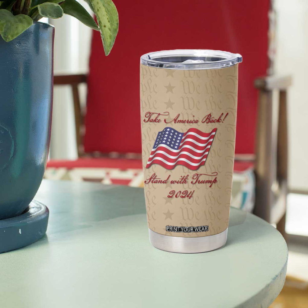 Trump 2024 Tumbler Cup Take America Back Stand With Trump TB09 Print Your Wear