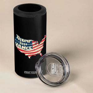 Trump Vance 2024 4 in 1 Can Cooler Tumbler Patriotic Land Of The Free Because Of The Brave TB09 Print Your Wear