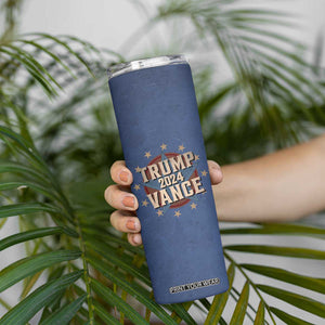 Trump Vance 2024 Skinny Tumbler Stand With Trump US President Election TB09 Print Your Wear