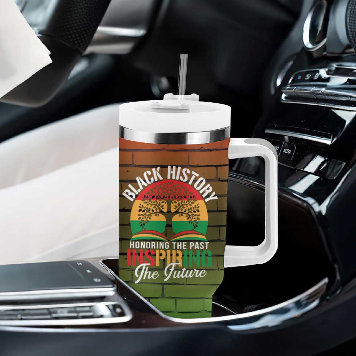 Black History Tumbler With Handle Learn It Live It Make It 365 Days A Year TB09 Print Your Wear