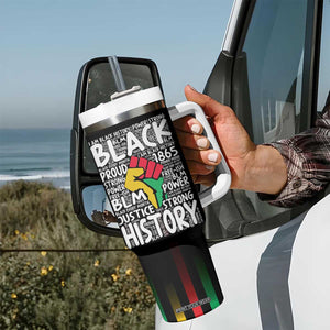 Black Pride Tumbler With Handle Black Love Joy Excellence Pride BLM Black History TB09 Print Your Wear
