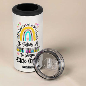 Teacher 4 in 1 Can Cooler Tumbler It Takes A Big Heart To Shape Little Minds TB09 Print Your Wear