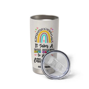 Teacher Tumbler Cup It Takes A Big Heart To Shape Little Minds TB09 Print Your Wear