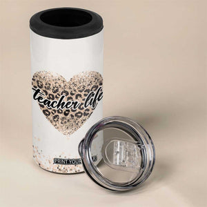 Teacher Life 4 in 1 Can Cooler Tumbler It Takes A Big Heart To Shape Little Minds TB09 Print Your Wear