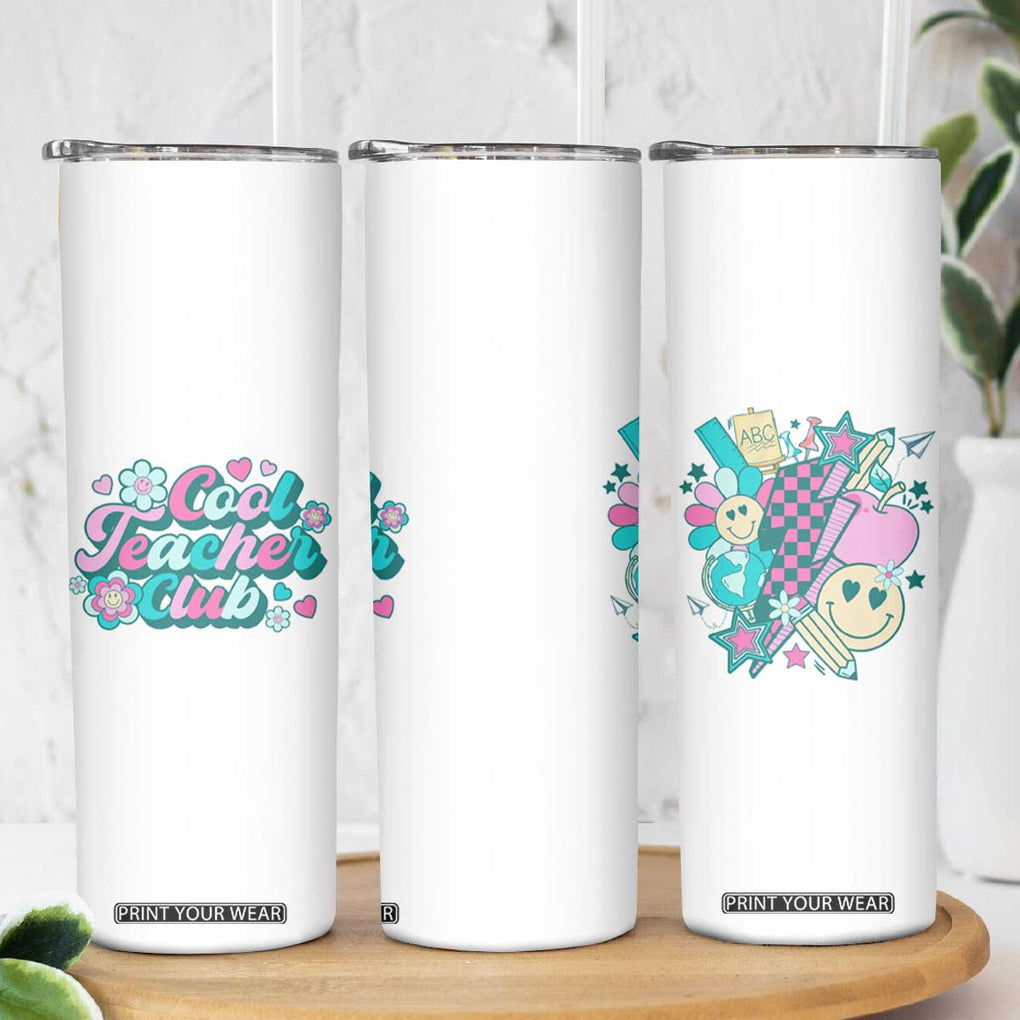 Cool Teacher Club Retro Groovy Skinny Tumbler TB09 Print Your Wear