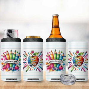 Teacher Life 4 in 1 Can Cooler Tumbler Teach Love Inspire Back To School TB09 Print Your Wear