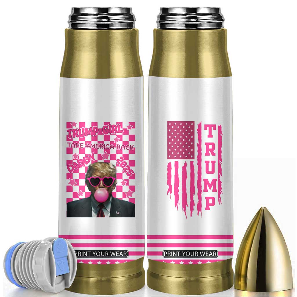 Trump Girl Bullet Tumbler Pink Trump Take America Back Patriotic TB09 White Print Your Wear