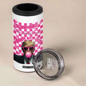 Trump Girl 4 in 1 Can Cooler Tumbler Pink Trump Take America Back Patriotic TB09 Print Your Wear