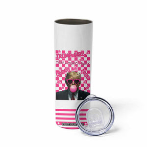 Trump Girl Skinny Tumbler Pink Trump Take America Back Patriotic TB09 Print Your Wear