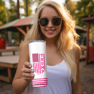 Trump Girl Skinny Tumbler Pink Trump Take America Back Patriotic TB09 Print Your Wear