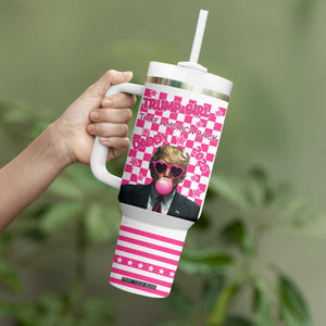 Trump Girl Tumbler With Handle Pink Trump Take America Back Patriotic TB09 Print Your Wear