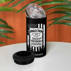 Trump 2024 4 in 1 Can Cooler Tumbler American Patriotic President 47 Whiskey Lover Patriotic TB09 Print Your Wear