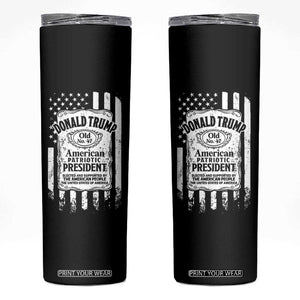 Trump 2024 Skinny Tumbler American Patriotic President 47 Whiskey Lover Patriotic TB09 Black Print Your Wear