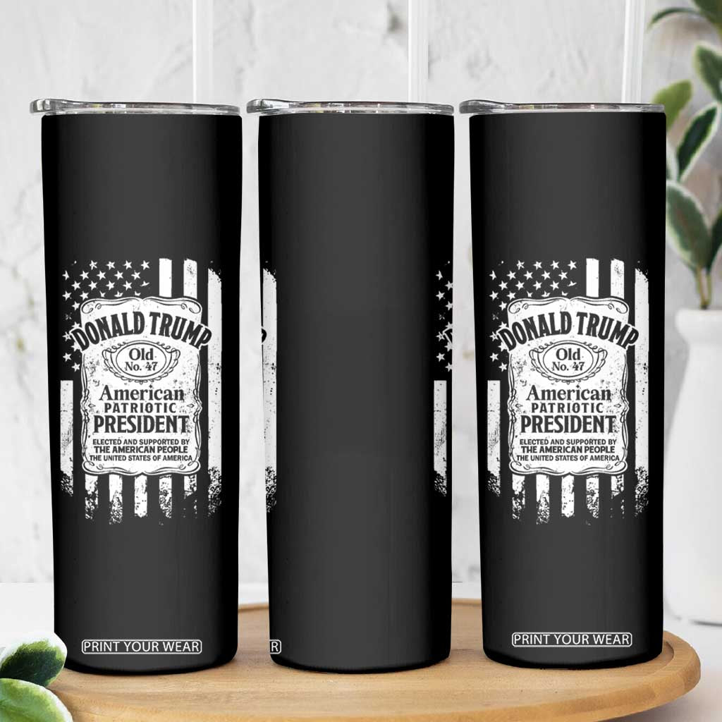 Trump 2024 Skinny Tumbler American Patriotic President 47 Whiskey Lover Patriotic TB09 Print Your Wear