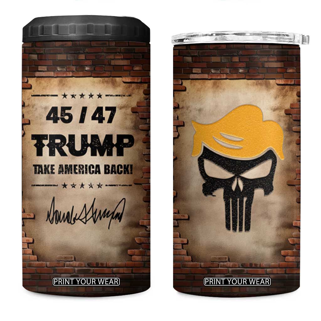 Trump 45 47 4 in 1 Can Cooler Tumbler Take America Back Vintage TB09 One Size: 16 oz Wall Print Your Wear