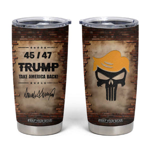 Trump 45 47 Tumbler Cup Take America Back Vintage TB09 Wall Print Your Wear