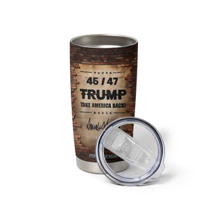 Trump 45 47 Tumbler Cup Take America Back Vintage TB09 Print Your Wear