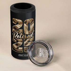 Year Of The Snake 2025 4 in 1 Can Cooler Tumbler Aesthetic Gold Snake Lucky TB09 Print Your Wear