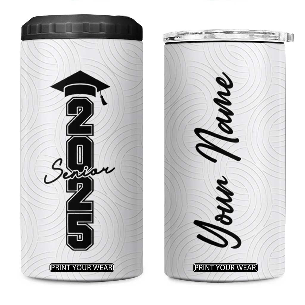 Personalized Graduation Gifts 4 in 1 Can Cooler Tumbler Custom Name Seniors 2025 TB09 One Size: 16 oz White Print Your Wear