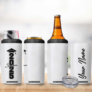 Personalized Graduation Gifts 4 in 1 Can Cooler Tumbler Custom Name Seniors 2025 TB09 Print Your Wear