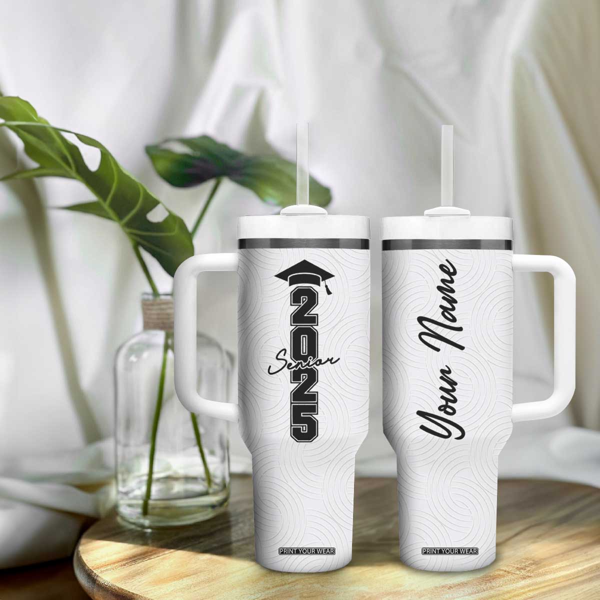Personalized Graduation Gifts Tumbler With Handle Custom Name Seniors 2025 TB09 Print Your Wear