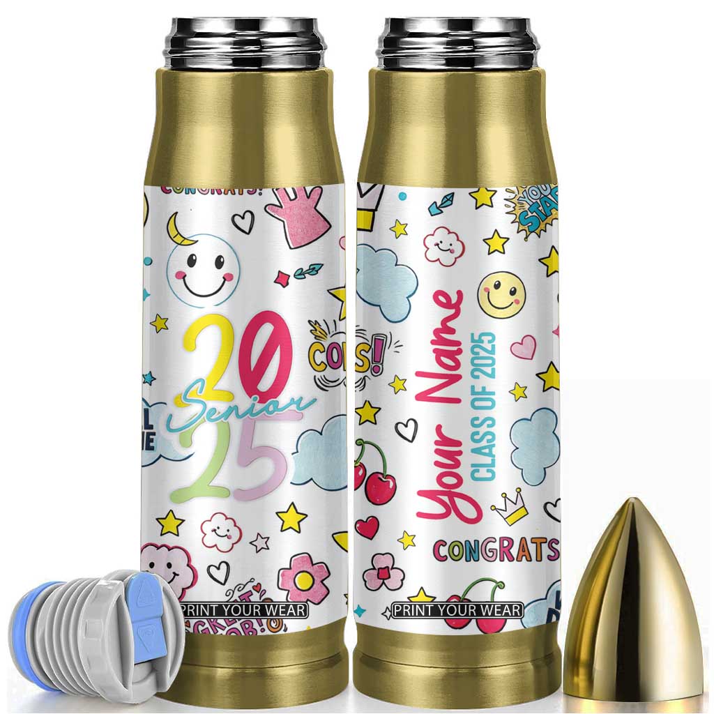 Personalized Graduation Gifts Bullet Tumbler Custom Name Cute Seniors Class Of 2025 TB09 Cute Print Your Wear