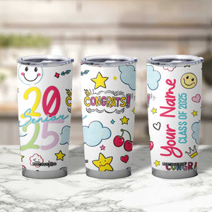 Personalized Graduation Gifts Tumbler Cup Custom Name Cute Seniors Class Of 2025 TB09 Print Your Wear