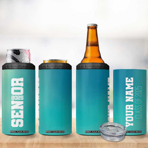 Personalized Graduation Gifts 4 in 1 Can Cooler Tumbler Custom Name Seniors Class Of 2025 TB09 Print Your Wear