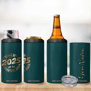 Personalized Graduation Gifts 4 in 1 Can Cooler Tumbler Custom Name Class Of 2025 Let The Adventure Begin TB09 Print Your Wear