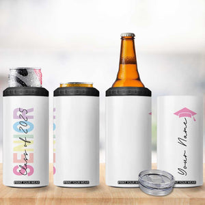 Personalized Graduation Gifts For Senior 4 in 1 Can Cooler Tumbler Custom Name Class Of 2025 TB09 Print Your Wear