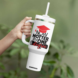 Funny Graduation Gifts Tumbler With Handle Now Hotter By One Degree Retro