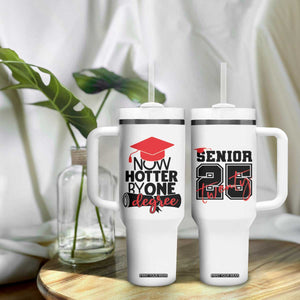 Funny Graduation Gifts Tumbler With Handle Now Hotter By One Degree Retro