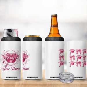 Personalized Graduation Gifts For Women 4 in 1 Can Cooler Tumbler Custom Name Coquette Bow Seniors Class Of 2025 TB09 Print Your Wear