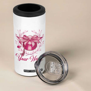 Personalized Graduation Gifts For Women 4 in 1 Can Cooler Tumbler Custom Name Coquette Bow Seniors Class Of 2025 TB09 Print Your Wear