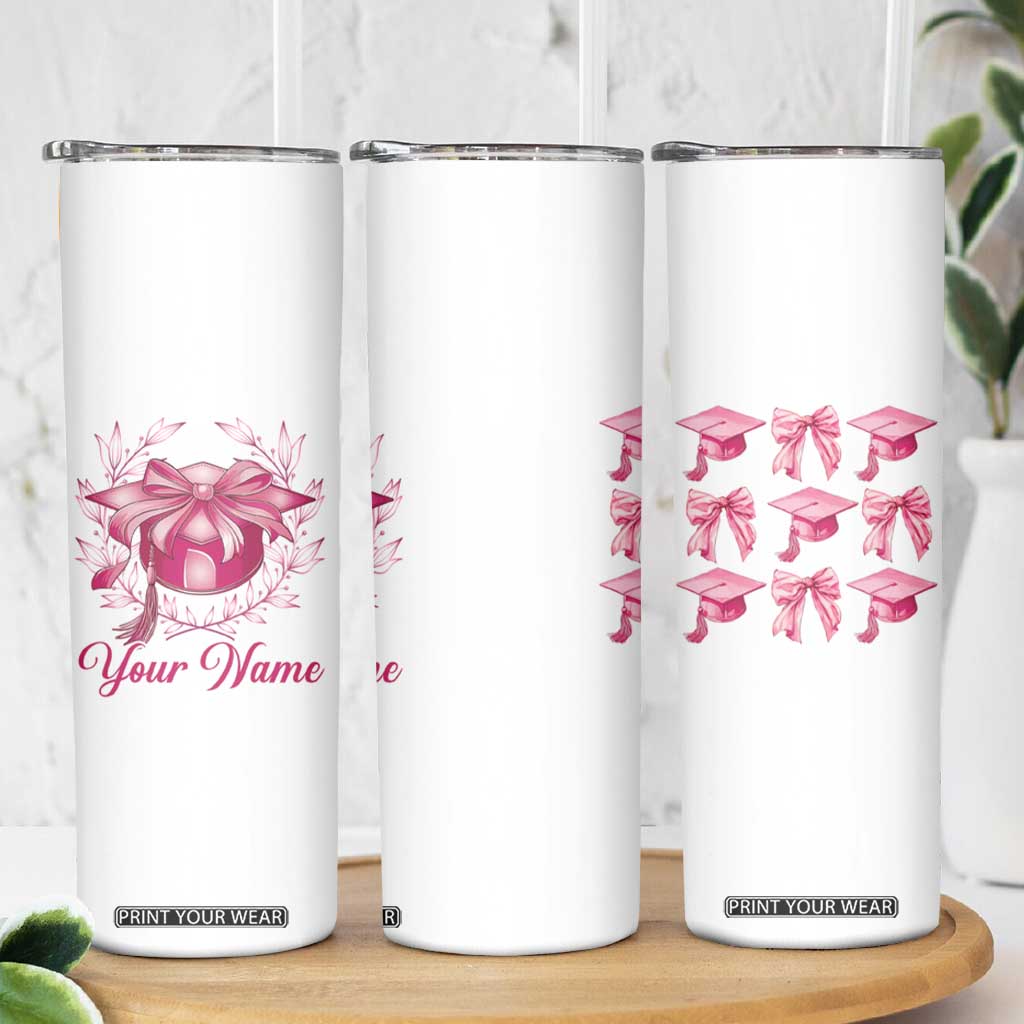 Personalized Graduation Gifts For Women Skinny Tumbler Custom Name Coquette Bow Seniors Class Of 2025 TB09 Print Your Wear