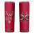 Personalized Christmas Skinny Tumbler Custom Name Cute Reindeer Girly Bow TB09 Red Print Your Wear