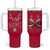 Personalized Christmas Tumbler With Handle Custom Name Cute Reindeer Girly Bow TB09 One Size: 40 oz Red Print Your Wear