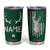 Personalized Hunting Tumbler Cup Custom Name Reindeer Season Christmas TB09 Green Print Your Wear