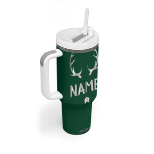 Personalized Hunting Tumbler With Handle Custom Name Reindeer Season Christmas TB09 Print Your Wear