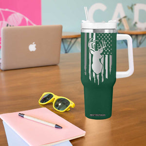 Personalized Hunting Tumbler With Handle Custom Name Reindeer Season Christmas TB09 Print Your Wear