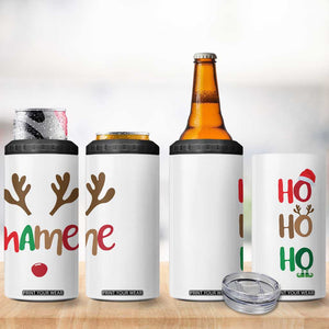 Personalized Christmas 4 in 1 Can Cooler Tumbler Custom Name Ho Ho Ho Santa Reindeer Elf TB09 Print Your Wear