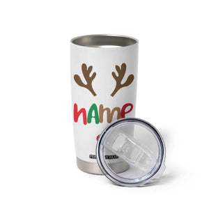 Personalized Christmas Tumbler Cup Custom Name Ho Ho Ho Santa Reindeer Elf TB09 Print Your Wear