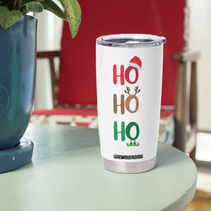 Personalized Christmas Tumbler Cup Custom Name Ho Ho Ho Santa Reindeer Elf TB09 Print Your Wear