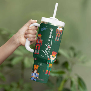 Personalized Christmas Nutcracker Tumbler With Handle Custom Name Funny Nutcracker Dog TB09 Print Your Wear