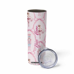 Personalized Christmas Nutcracker Ballerina Skinny Tumbler Custom Name Coquette Ballet Nutcracker TB09 Print Your Wear