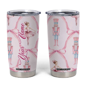 Personalized Christmas Nutcracker Ballerina Tumbler Cup Custom Name Coquette Ballet Nutcracker TB09 Pink Print Your Wear