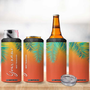 Personalized Beach Trip Vacation 4 in 1 Can Cooler Tumbler Custom Name Best Team Ever Teambuilding TB09 Print Your Wear