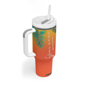 Personalized Beach Trip Vacation Tumbler With Handle Custom Name Best Team Ever Teambuilding TB09 Print Your Wear